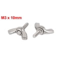 thumbnail image 3 of 304 Stainless Steel Wing Bolt Butterfly Screw Silver Tone M3 x 10mm Thread 5pcs, 3 of 5