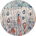 thumbnail image 2 of Rugs.com Morocco Collection Rug – 7 Ft Round Multi High-Pile Rug Perfect For Kitchens, Dining Rooms, 2 of 9