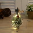 thumbnail image 4 of Bombilla de simulación de adornos navideños, colgante de decoración de árbol de Navidad, bola de plástico LED, bola de Navidad transparente, 4 of 4