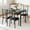 black, variant on Ataucjin 5 Piece Dining Table Set,Kitchen Table And Chairs,Modern Dinner Table Set,Rectangular Dinette Set With Backrest For Pub Dining Room Restaurant Apartment