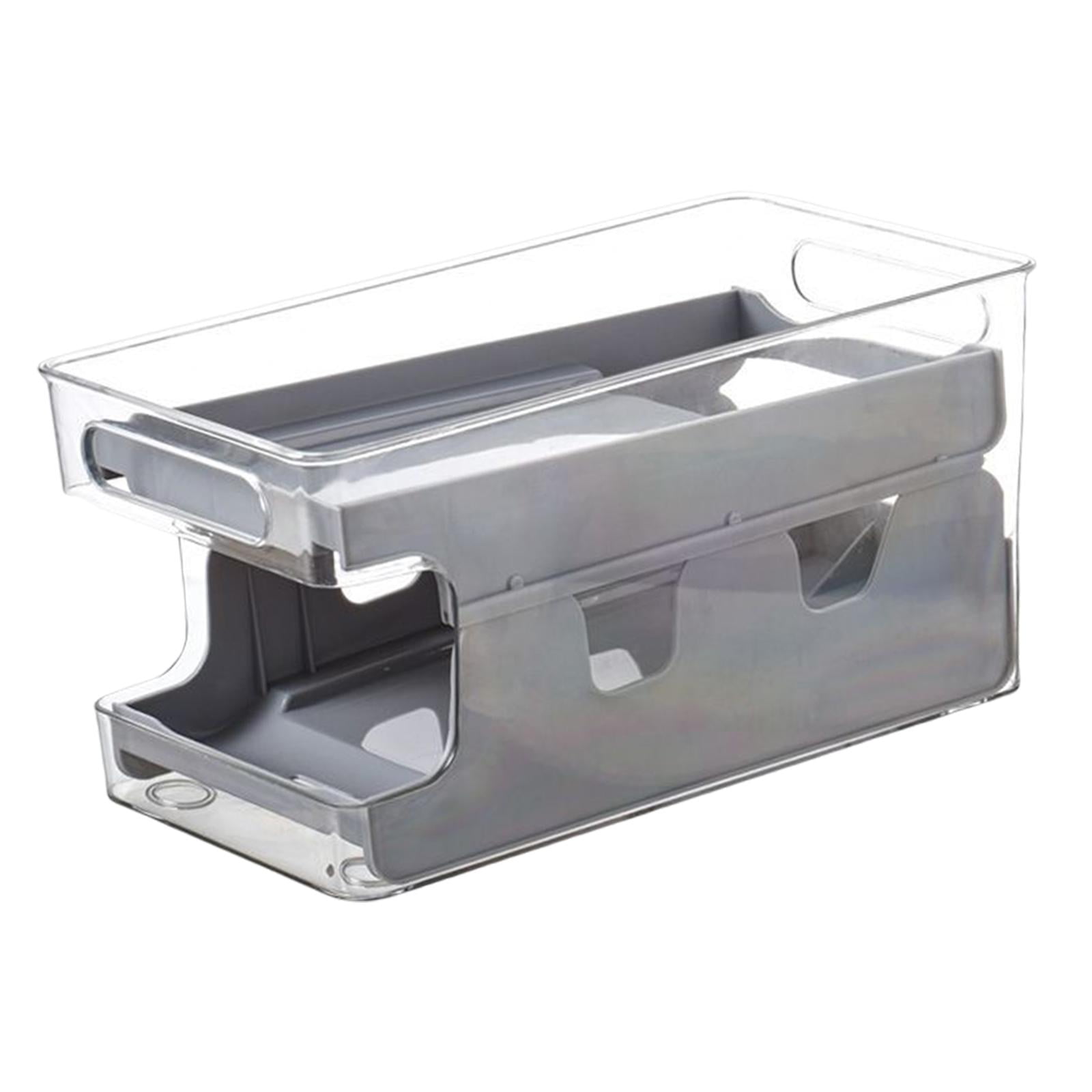 Fiocias Household Fridge Organizer Organization Storage Bins for Cabinet Cupboard Drawer Gray