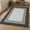 Black Grey, variant on Historyli 2x6 FT Border Area Rug, Modern Contemporary Washable Non Slip Rug, Stain Resistant Soft Low Pile, Black/Grey