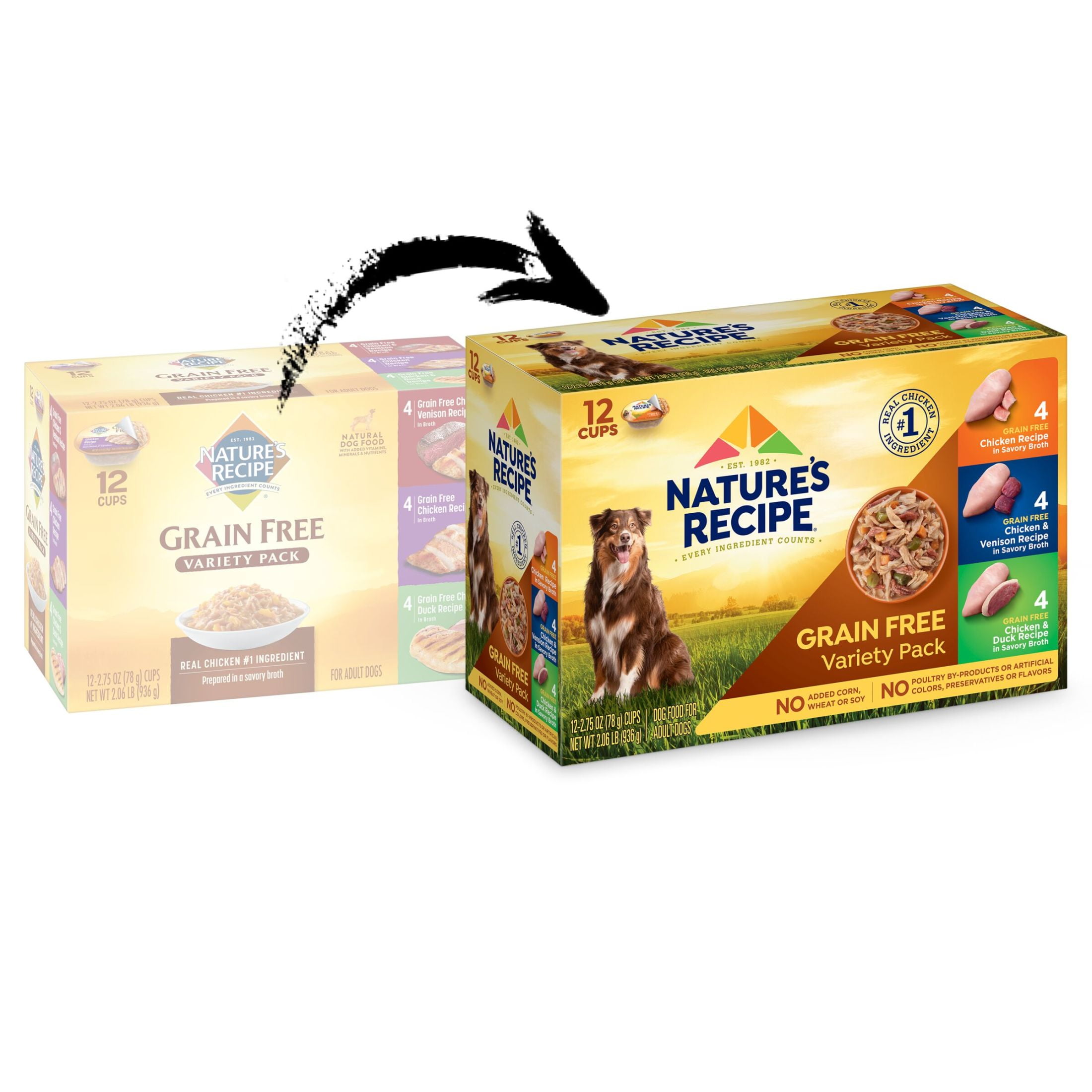 Nature s Recipe Brandclub Nature s Recipe Grain Free Wet Dog Food Variety Pack 2.75 oz. Cup 12 Count