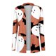 thumbnail image 5 of ICHUANYI Clearance Fashion Woman Long Sleeve T-Shirt Open Front Loose Outerwear Printing Blouse Coat Tops Halloween Cardigan Blouse(Orange, M) ICHUANYI WER2023081503450, 5 of 6