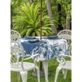 thumbnail image 3 of Outdoor Tablecloth with Umbrella Hole for Patio/Picnic/Party/Camping, Blue Spring Floral Waterproof Table Cloth Round Cover Washable, Watercolor Elegant Pastoral Flowers (Dia 60"), 3 of 8