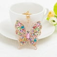 thumbnail image 5 of SPRING PARK Women Rhinestone Butterfly Charm Jewelry Keychain Key Holder Keyring Bag Hanging, 5 of 8