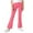 Pink, variant on Cethrio Girls Flare Pants Size 10-12, Elastic Waist Stretchy Knitted Casual Flare Leggings Pink