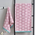 thumbnail image 1 of Nvzi 2 toallas de algodón puro gruesas y suaves, toalla de manos súper suave y altamente absorbente de algodón suave para el hogar, 29,53 x 13,78 pulgadas (rosa melocotón), 1 of 5