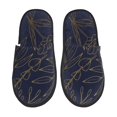 thumbnail image 1 of Fotbe Copper-Gold Gloss Outline Flower Pantuflas Peludas para Mujer con Estampado, Zapatillas de Peluche, Zapatos de Invierno para Casa, Uso Interior y Exterior-Medium, 1 of 8