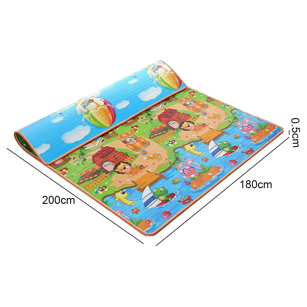 Children Foldable Waterproof Crawling And Play Mat - 195x145cm