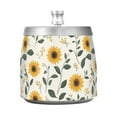 thumbnail image 7 of Yayeee Ashtray with Lid for Cigarette Smokeless Stainless Steel Home Ash Holder, Sunflower Pattern, 7 of 7