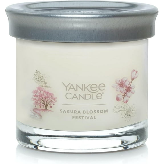 Yankee Candle Sakura Blossom Festival Scented, Signature 4.3oz Small Tumbler Single Wick Candle, Over 20 Hours of Burn Time