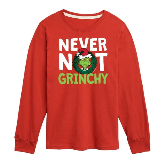 Dr. Seuss The Grinch - Christmas - Never Not Grinchy - Toddler & Youth Long Sleeve Graphic T-Shirt