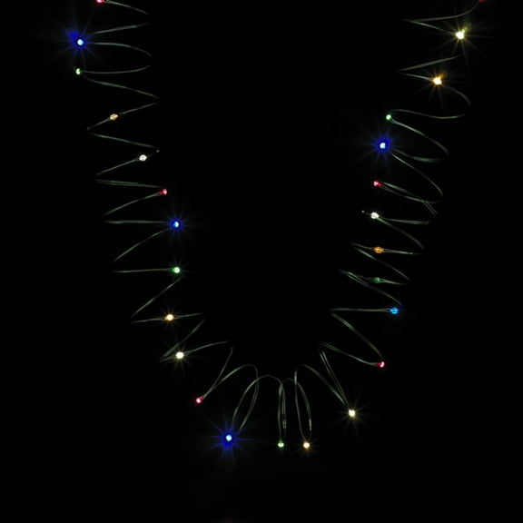 Kurt Adler LED Micro Fairy Christmas Lights - Multi-Color - 19.5' Green Wire - 60ct