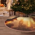 thumbnail image 6 of Daiia Castle Cool Fire Dragon Drawing Merry Christmas Tree Skirt , Xmas Large Lace-up Tree Skirt, Santa Snowflakes Rustic Home Decorations New Year Party Farmhouse Decor-30", 6 of 7