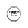thumbnail image 1 of Quote Nurture Passes Nature Hand Compact Mirror Round Portable Pocket Glass, 1 of 3