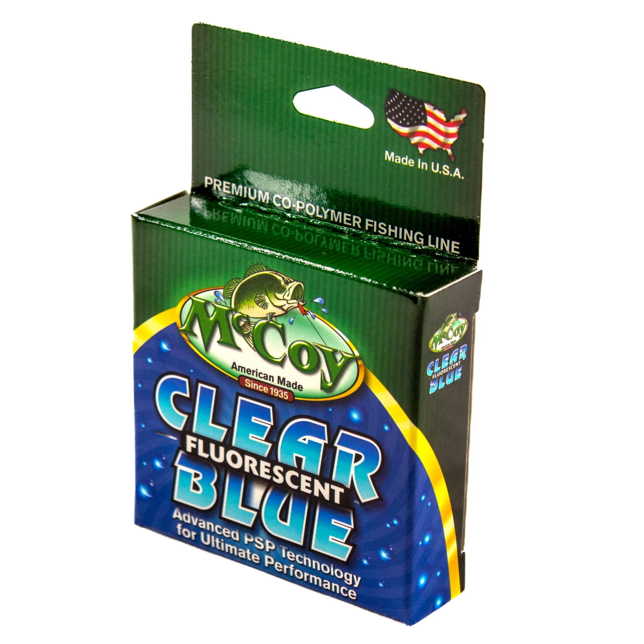 McCoy Clear Blue Fluorescent Premium CoPolymer Monofilament Fishing Line (15lb Test (.015" Dia) - 900 Yards)