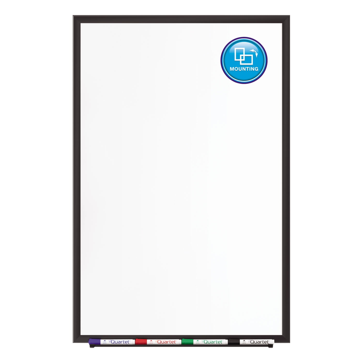 Quartet Classic DuraMax Porcelain Magnetic Whiteboard 72 x 48 6 x 4 Black