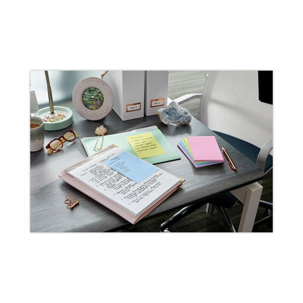 Original Pads in Beachside Cafe Collection Colors, Note Ruled, 4" x 6", 100 Sheets/Pad, 5 Pads/Pack | Bundle of 10 Packs