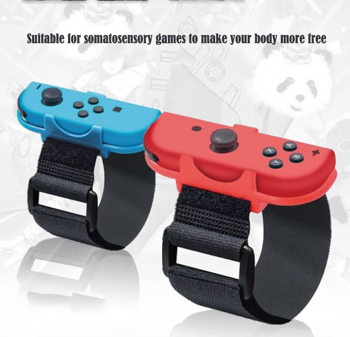1 Pair Adjustable Game Bracelet Elastic Strap For Nintendo Switch