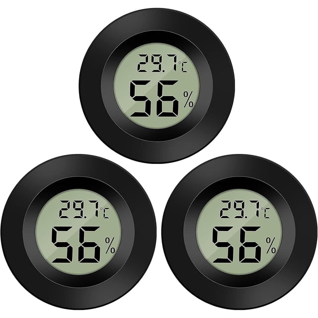 Mini LCD Digital Thermometer - 50~70 10%~99% Portable Desktop Reptile Incubator(3pcs)
