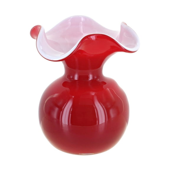 Blue Rose Polish Pottery Indoor Tabletop Opal Red Small Vase