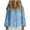 Light Blue, variant on Spring Summer Linen Shirt for Women V-Neck Button-Up Cardigan with Pockets Casual Loose Short Sleeve Top, Brown M