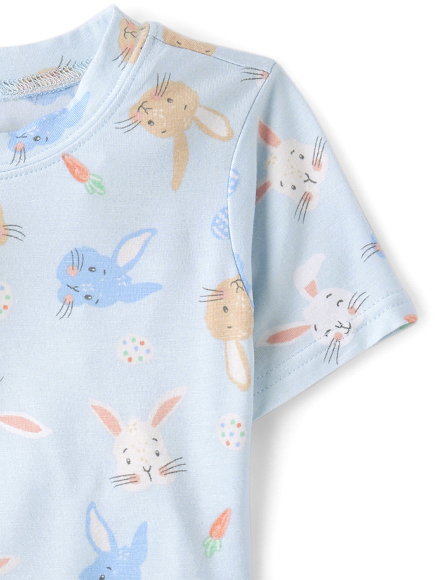 The Children's Place Boys Short Sleeve Snug Fit Easter Print Cotton Pajamas, Sizes 4-16