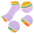 thumbnail image 4 of 4 Pairs Half Finger Toe Socks Men Women Non Slip Sticky Five Finger Socks for Yoga Daily Fit Mutlicolor Light Purple, 4 of 7