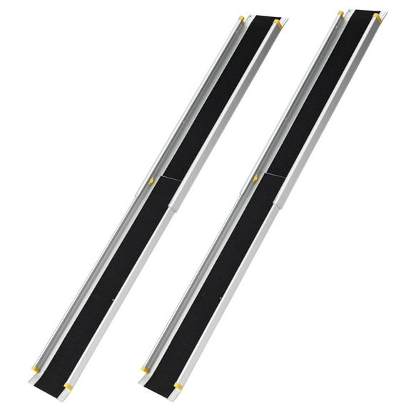 6 Ft/8 Ft Adjustable Wheelchair Ramps, Anti Slip Portable Aluminum Ramp for Wheelchairs with Storage Bag, 600 Lbs Capacity, 7.9 Inch Wide for Home Steps, Doorways, Stairs