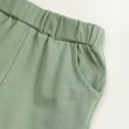 thumbnail image 4 of TOWED22 Toddler Girl 2 Piece Outfits Basic Crew Neck Short Sleeve Tee Top Shirt + Shorts Sets Casual Summer Clothes(Green,12-18 M), 4 of 9