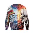 thumbnail image 5 of Broave Mens Knit Crewneck Long Sleeve Shirt Halloween Graphic Pullover Casual ,Gothic Skeleton Crew Neck Sweatshirt for Daily Wear & Halloween Party Outfit, 5 of 6