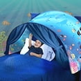 thumbnail image 2 of DreamTents -Children Pop up Indoor Beds Folding Tent Polyester- Undersea World (No Light) Blue Twin, 2 of 5