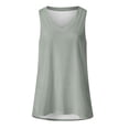 thumbnail image 5 of XIAONU Curved Hem Loose Fit Tank for Women Sleeveless V-Neck Pullover Tunic Tank Lightweight Casual Everyday Tanks, 5 of 5