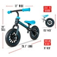 thumbnail image 4 of Toddler Balance Bike – Lightweight No Pedal First Bike for Ages 18 Months to 4 Years – Adjustable Seat – Maintenance-Free 10" Tires – Madd Gear My 1st BMX Balance Bike - Black / Blue, 4 of 11