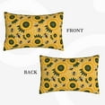 thumbnail image 4 of Naloa Bees and Sunflowers Pillowcase, Throw Pillowcase, Wrinkle-Free, Stain-Resistant with Hidden Zipper for Bedroom Sofa - 16"x24", 4 of 9