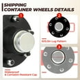 thumbnail image 3 of 2 PCS Shipping Container Wheels Kit - Heavy Duty 6 Lug Container Casters，Industrial Grade Shipping Container Accessories，Movable 20 - 40FT Containers for Farms/Warehousing/Construction, 3 of 6