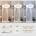 thumbnail image 2 of Enclosed Ceiling Fans with Lights and Remote, 10 Inch Mini Bladeless Ceiling Fan with Light, Family Summer Gift, for Kitchen,Bathroom,Garage,Pantry,Tool Room,Store Room,Closet,Laundry Room (Grey), 2 of 7