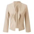 thumbnail image 2 of Baqcunre Winter Coats For Women Women Fashion Long Sleeve Open Front Notched Collar Suit Cardigan Office Ladies Jacket Coat Womens Tops Blazers For Women Khaki XL, 2 of 5