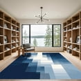 thumbnail image 2 of ODIKA 5'x7' Machine Washable Non-Slip Area Rug, Geometric Navy Blue High Traffic Rug, Blue, 1071919, 2 of 7