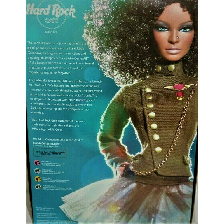 Hard Rock Cafe Barbie Doll Gold Label 2007 Mattel K7946