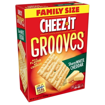 Cheez-It Grooves Sharp White Cheddar Crunchy Cheese Cracker 17