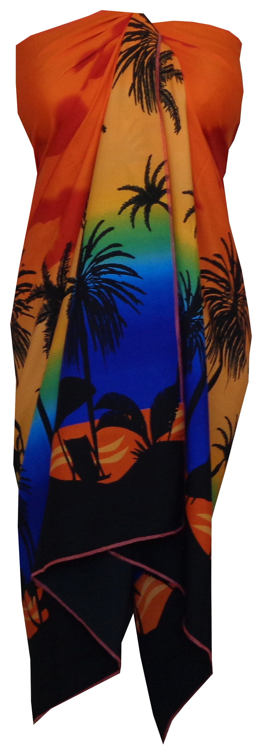 Sarong 42 Women Scenic Coconut Printed Beach Swimsuit Wrap One Size