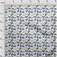 thumbnail image 3 of oneOone Georgette Viscose Blue Fabric Animal Cat Sewing Material Print Fabric By The Yard 42 Inch Wide, 3 of 4