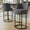 Grey, variant on Peispie Counter Height Bar Stools Set of 4, 25 Inch Linen Upholstered Bar Chairs with Back, Modern Kitchen Island Stools with Footrest, Metal Frame, 350 lbs, Beige