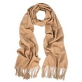 thumbnail image 2 of Premium Classic Unisex Solid Color Plain Soft Fringed Scarf Wrap, 2 of 3