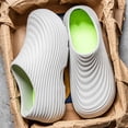 thumbnail image 4 of Chef Clogs for Women Mens Slip On Water Proof Garden Shoes Comfortable Non Slip Work Shoes Lightweight Platform Sandals Gray Size 7, 4 of 8