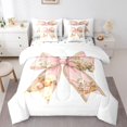 thumbnail image 1 of Erosebridal Kawaii Bowknot Bedding Queen Size,Cartoon Sheep Rabbit Bedding Sets Queen Size,Floral Decor,Reversible,Lightweight,7pcs, 1 of 5
