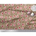thumbnail image 3 of Soimoi Silk Fabric Dot & Floral Artistic Decor Fabric Printed Yard 42 Inch Wide, 3 of 3