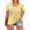 #A08-Yellow, variant on XADYUY Womens Plus Size Summer Tops 2025 Sexy Crew Neck Shirts Daisy Floral Print T-Shirt Short Sleeve Blouses Loose Fit Casual Blouses,3XL